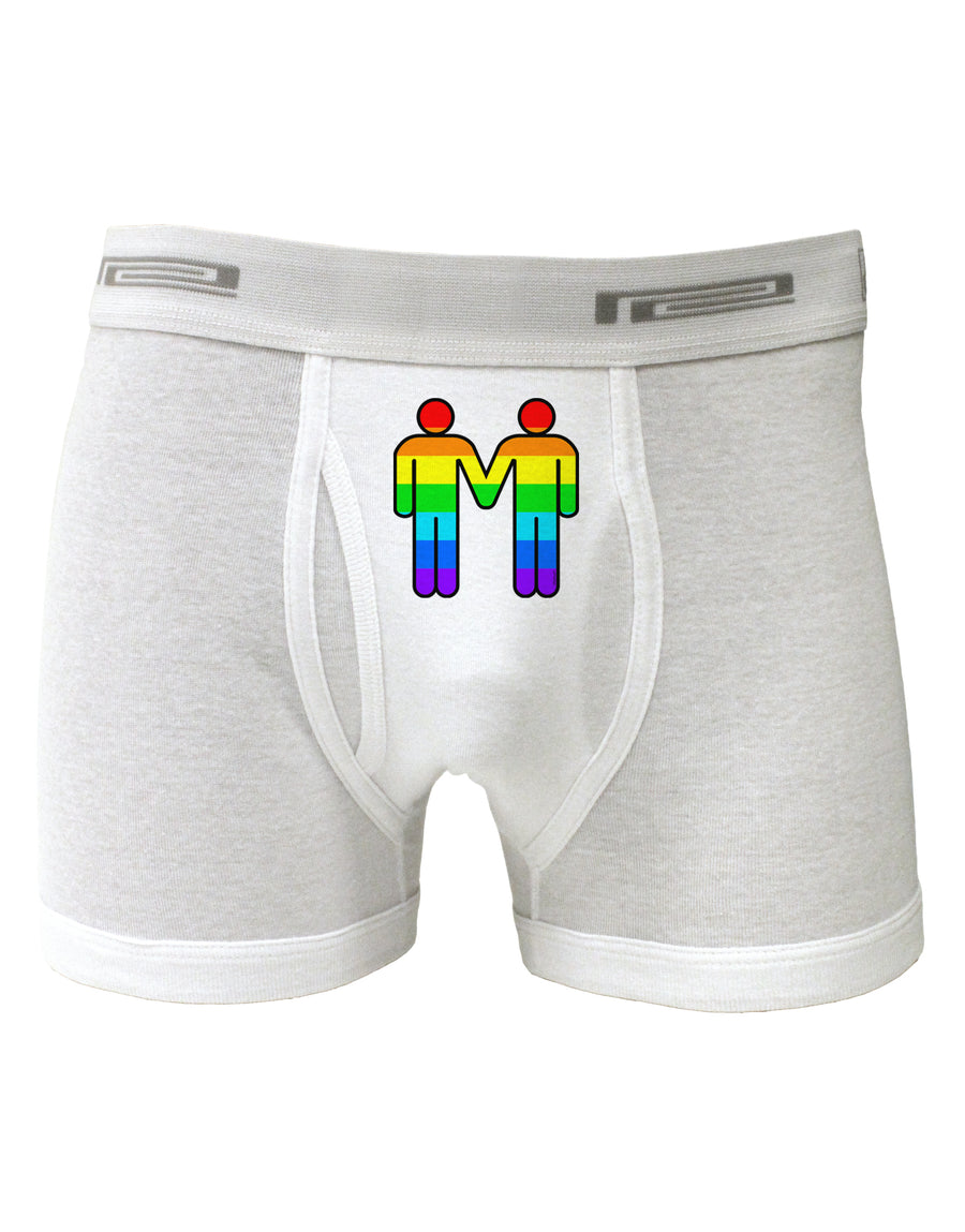 Rainbow Gay Men Holding Hands Boxer Briefs-TooLoud-White-Small-Davson Sales