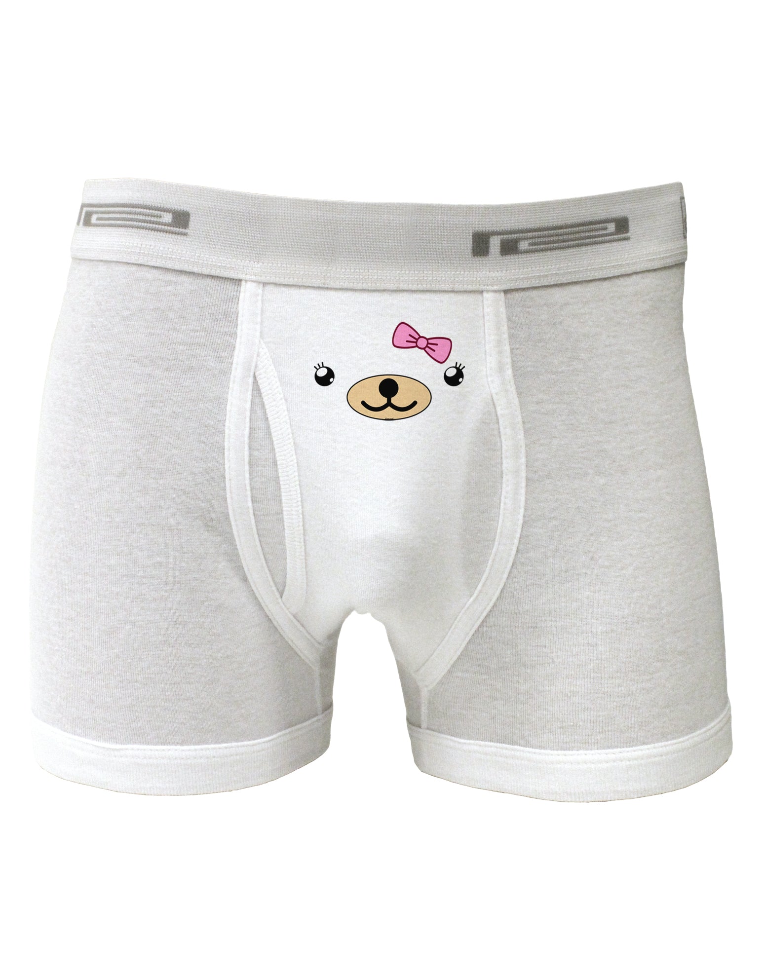 Kyu-T Face - Beartholomea Cute Girl Bear Boxer Briefs-Boxer Briefs-TooLoud-White-Small-Davson Sales