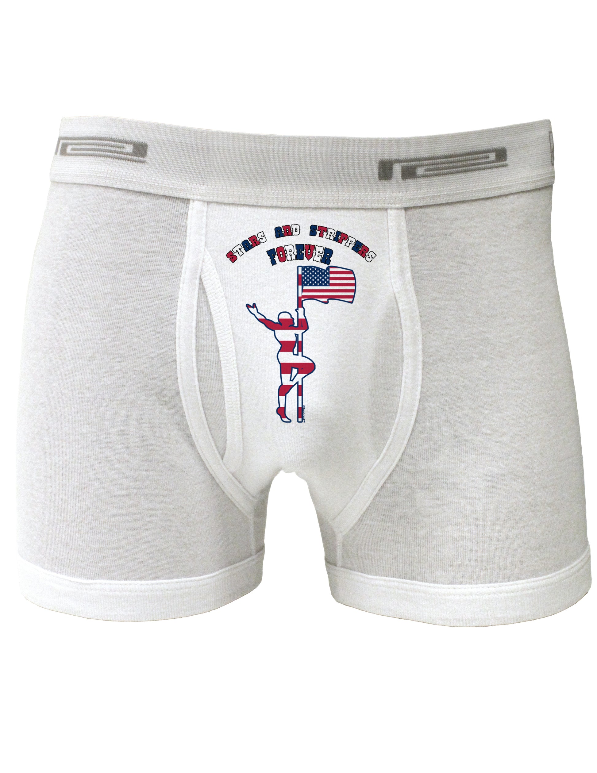 Stars and Strippers Forever Male Boxer Briefs-Boxer Briefs-TooLoud-White-Small-Davson Sales