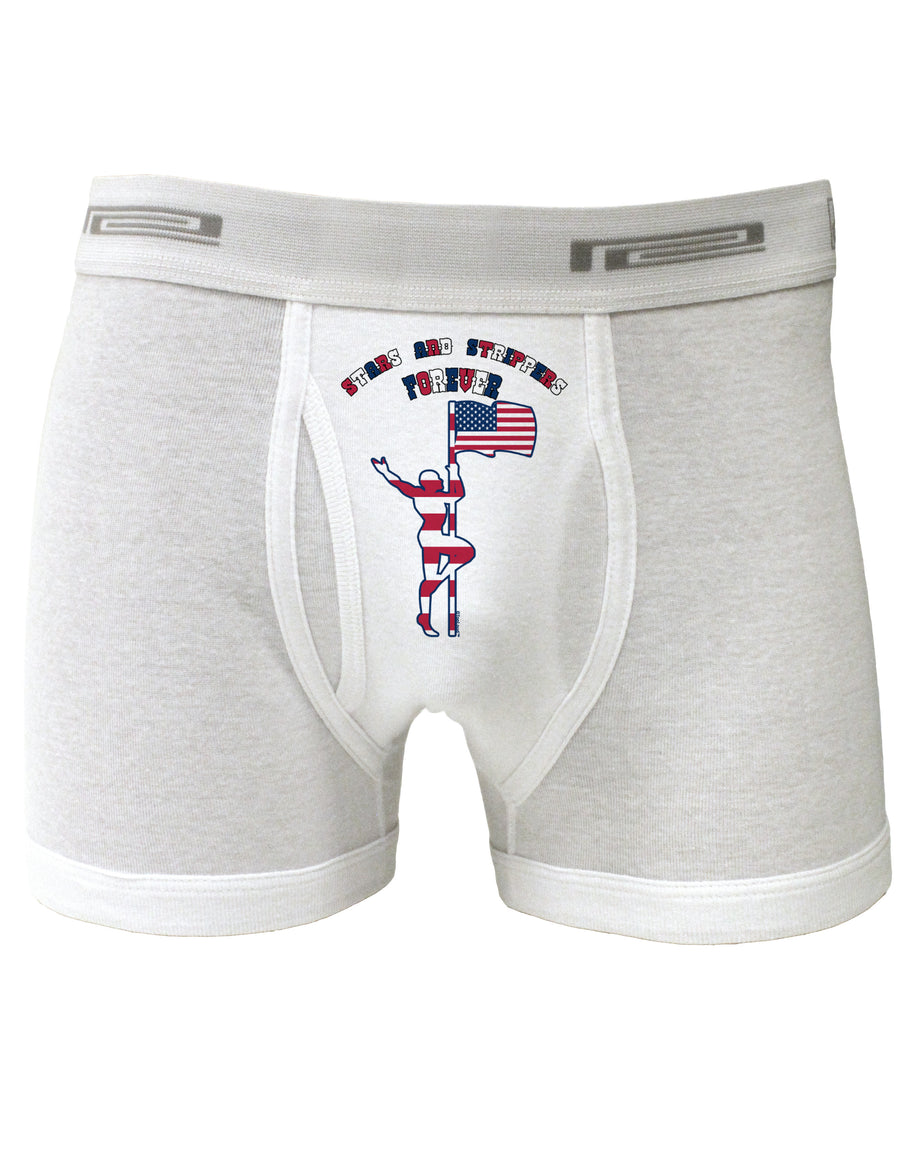 Stars and Strippers Forever Male Boxer Briefs-Boxer Briefs-TooLoud-White-Small-Davson Sales