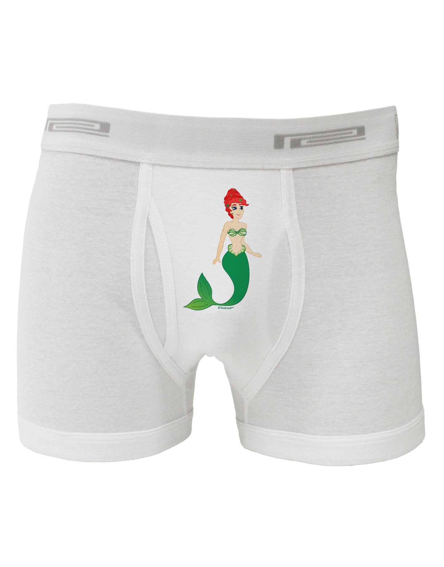 Mermaid Design - Green Boxer Briefs-Boxer Briefs-TooLoud-White-Small-Davson Sales