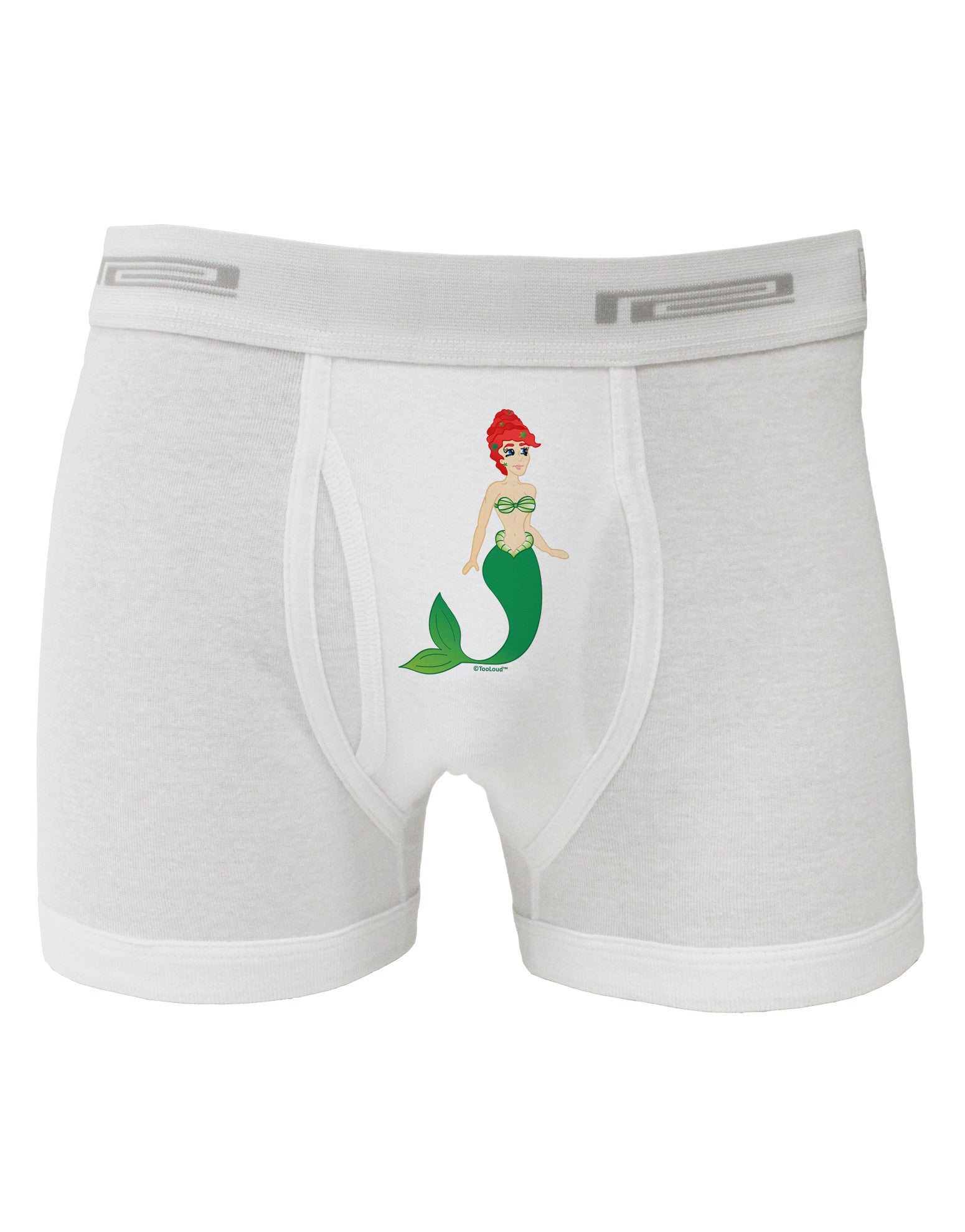 Mermaid Design - Green Boxer Briefs-Boxer Briefs-TooLoud-White-Small-Davson Sales