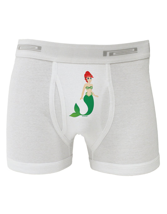 Mermaid Design - Green Boxer Briefs-Boxer Briefs-TooLoud-White-Small-Davson Sales