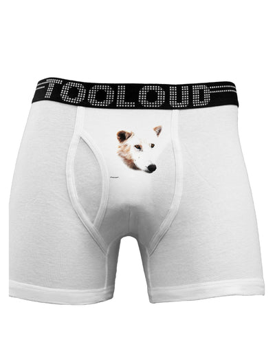 White Wolf Head Cutout Boxer Briefs-Boxer Briefs-TooLoud-White-Small-Davson Sales