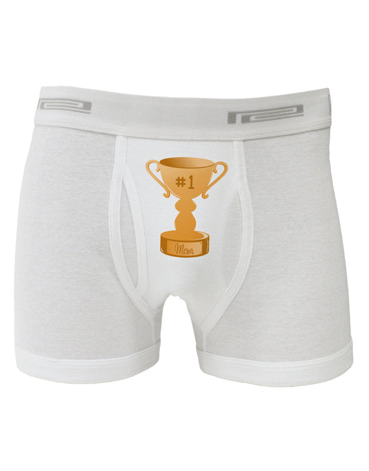 Number One Mom Trophy Boxer Briefs by TooLoud-Boxer Briefs-TooLoud-White-Small-Davson Sales