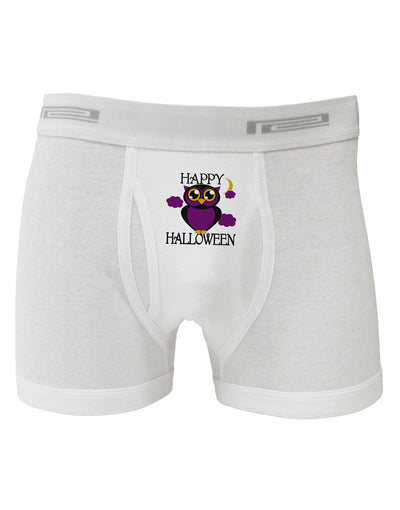 Owl Purple Text Boxer Briefs-Boxer Briefs-TooLoud-White-Small-Davson Sales