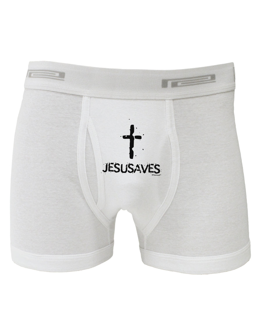 JESUSAVES - Jesus Saves Cross Design Boxer Briefs by TooLoud-Boxer Briefs-TooLoud-White-Small-Davson Sales