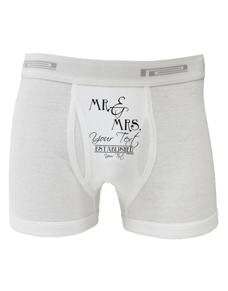 Personalized Mr and Mrs -Name- Established -Date- Design Boxer Briefs-Boxer Briefs-TooLoud-White-Small-Davson Sales