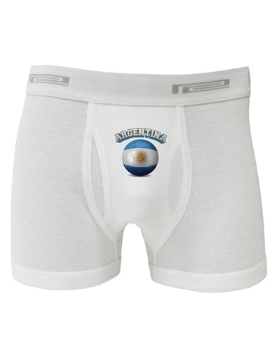 Soccer Ball Flag - Argentina Boxer Briefs-Boxer Briefs-TooLoud-White-Small-Davson Sales