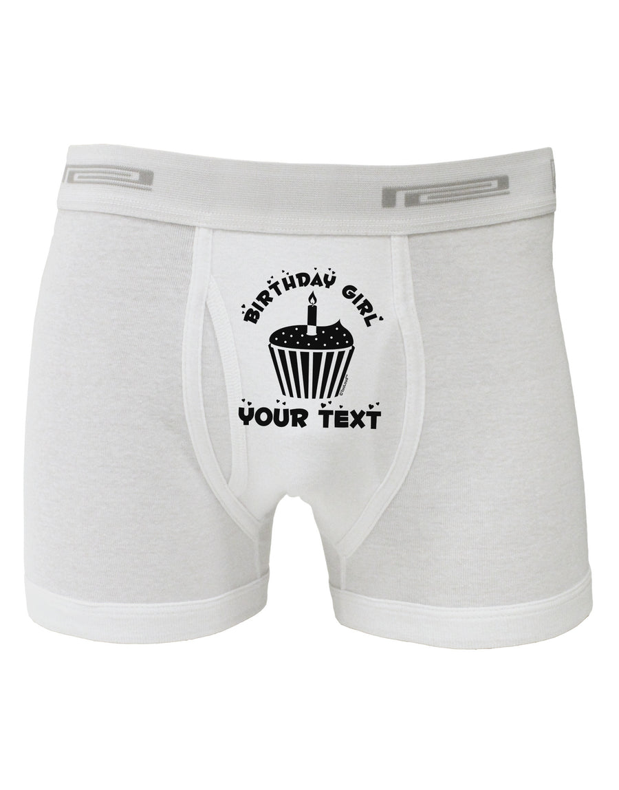 Personalized Birthday Girl Cupcake -Customizable- Name Boxer Briefs-Boxer Briefs-TooLoud-White-Small-Davson Sales