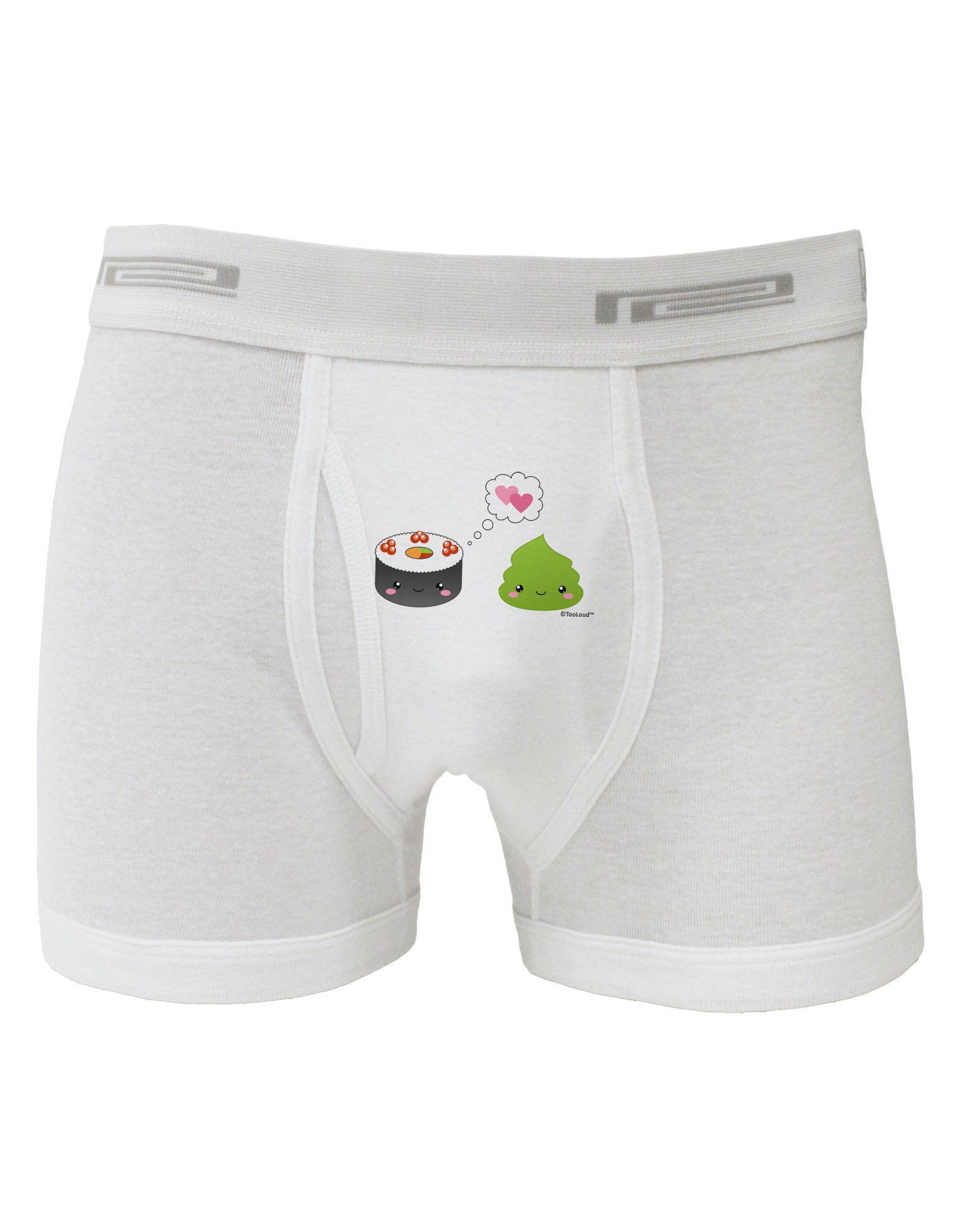 Cute Sushi and Wasabi Love Boxer Briefs by TooLoud-Boxer Briefs-TooLoud-White-Small-Davson Sales
