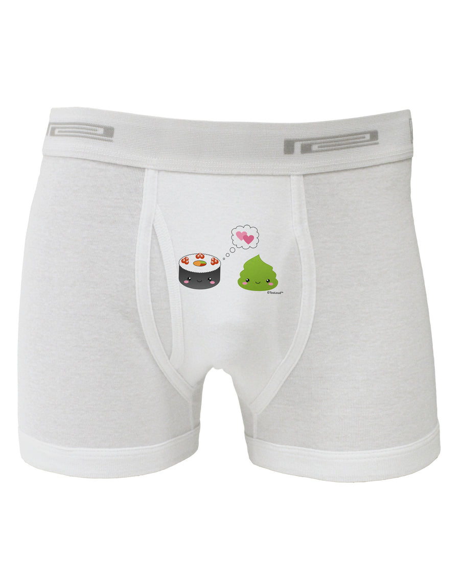 Cute Sushi and Wasabi Love Boxer Briefs by TooLoud-Boxer Briefs-TooLoud-White-Small-Davson Sales