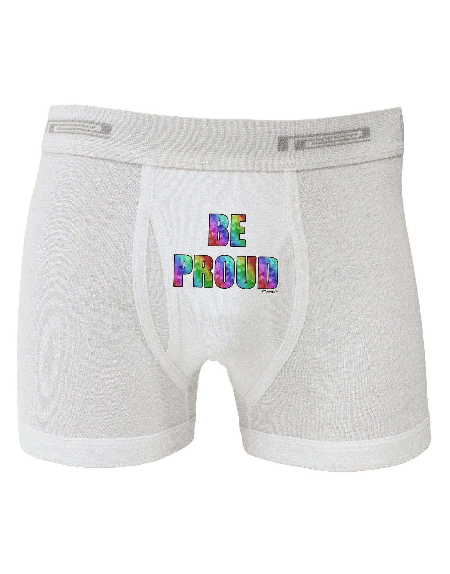 Be Proud Gay Pride - Rainbow Hearts Boxer Briefs by TooLoud-Boxer Briefs-TooLoud-White-Small-Davson Sales