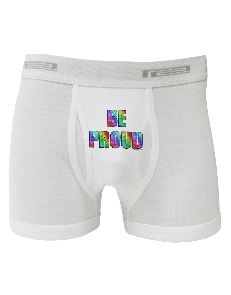 Be Proud Gay Pride - Rainbow Hearts Boxer Briefs by TooLoud-Boxer Briefs-TooLoud-White-Small-Davson Sales