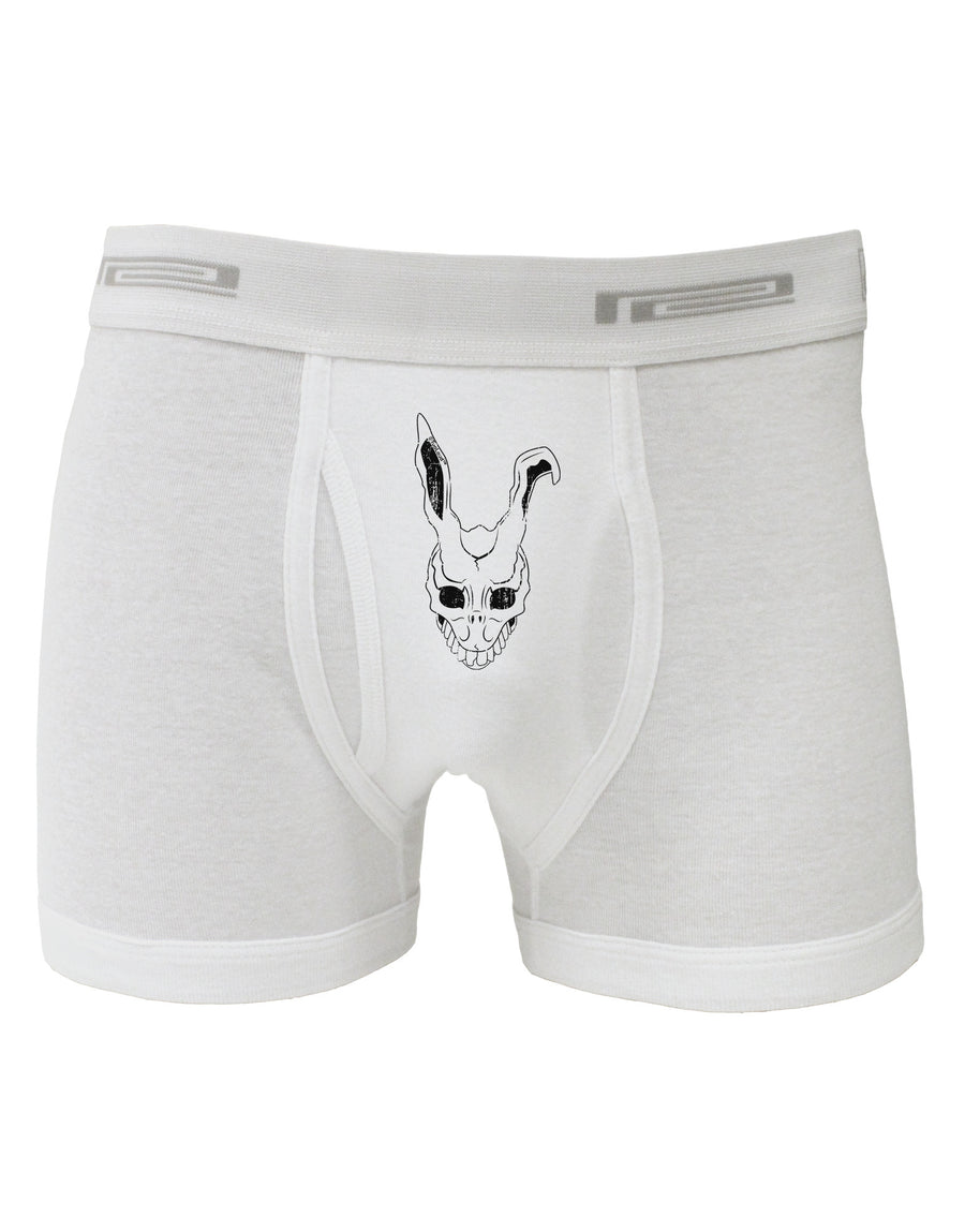 Scary Bunny Face White Distressed Boxer Briefs-Boxer Briefs-TooLoud-White-Small-Davson Sales