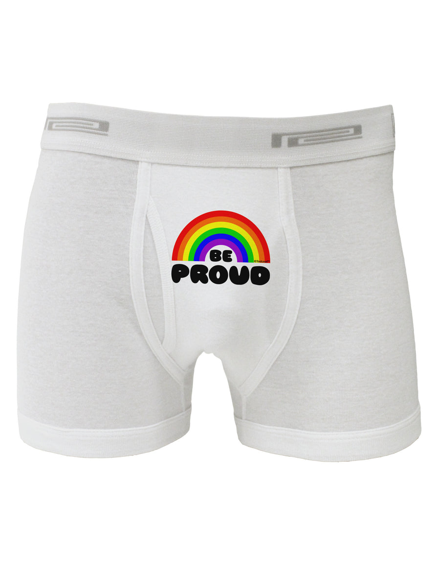 TooLoud Rainbow - Be Proud Gay Pride Boxer Briefs-Boxer Briefs-TooLoud-White-Small-Davson Sales