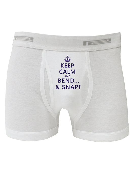 Keep Calm and Bend and Snap Boxer Briefs-Boxer Briefs-TooLoud-White-Small-Davson Sales