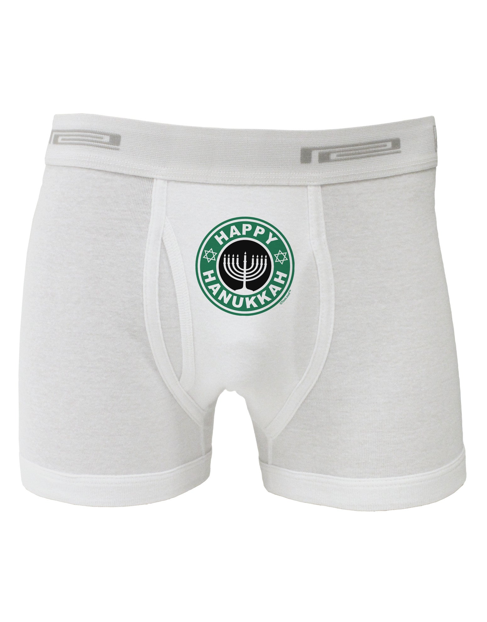 Happy Hanukkah Latte Logo Boxer Briefs-Boxer Briefs-TooLoud-White-Small-Davson Sales