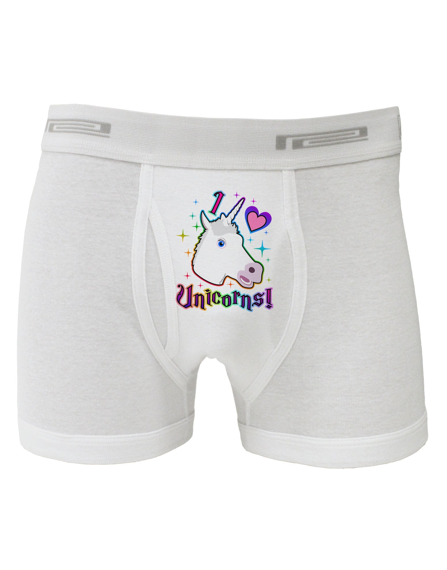 I love Unicorns Boxer Briefs-Boxer Briefs-TooLoud-White-Small-Davson Sales