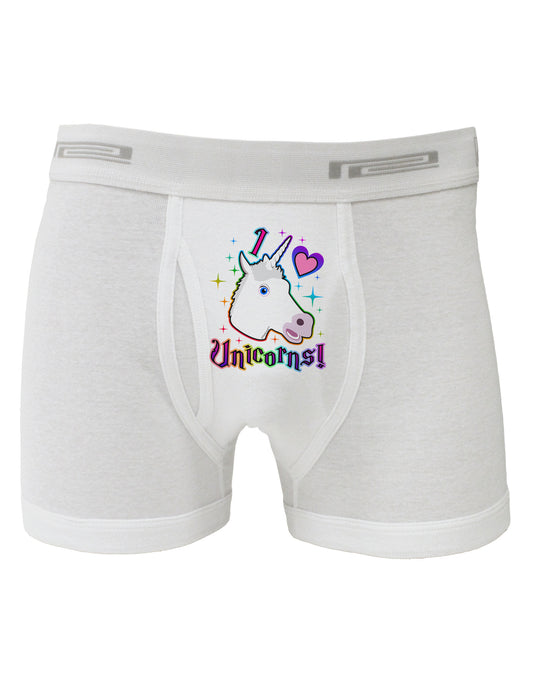 I love Unicorns Boxer Briefs-Boxer Briefs-TooLoud-White-Small-Davson Sales