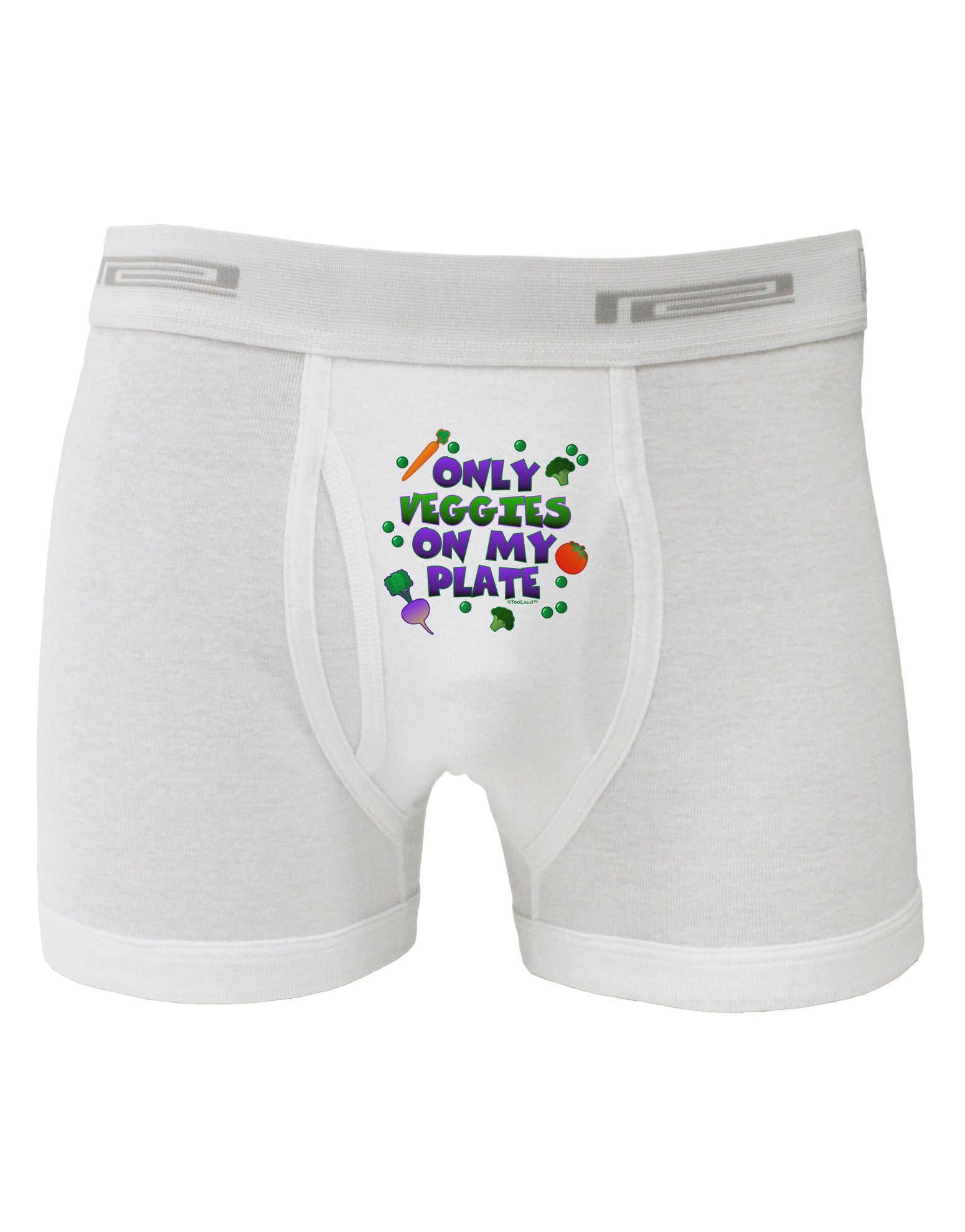 Only Veggies On My Plate Boxer Briefs-Boxer Briefs-TooLoud-White-Small-Davson Sales