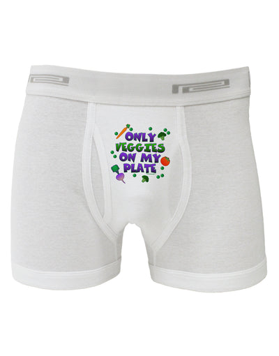 Only Veggies On My Plate Boxer Briefs-Boxer Briefs-TooLoud-White-Small-Davson Sales