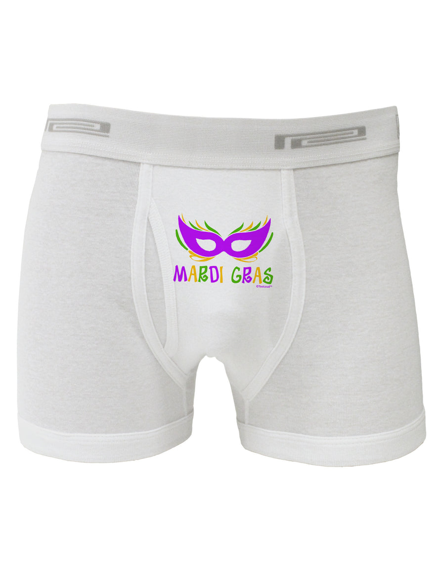 Mardi Gras - Purple Gold Green Mask Boxer Briefs by TooLoud-Boxer Briefs-TooLoud-White-Small-Davson Sales