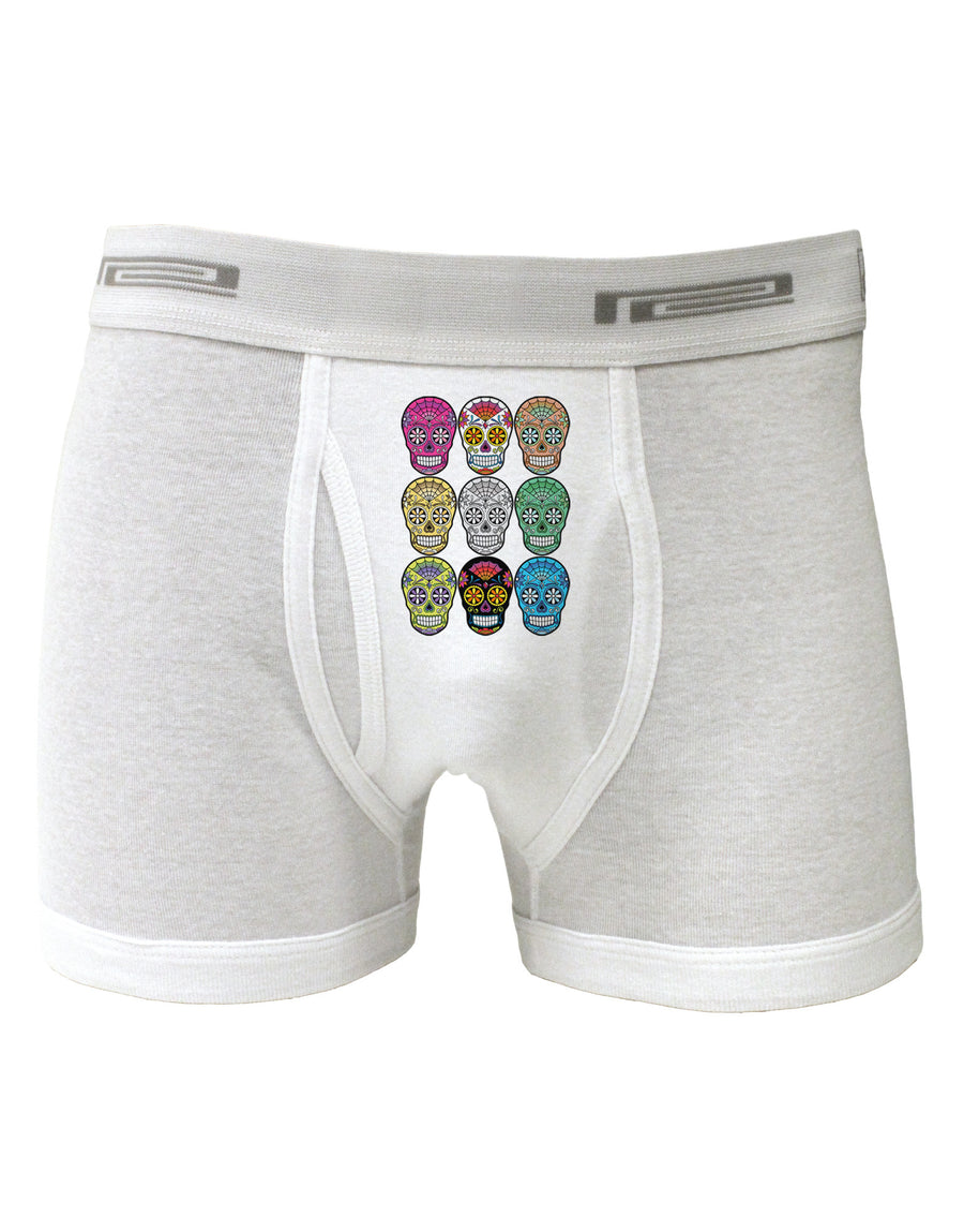 Dia de los Muertos Calaveras Sugar Skulls Boxer Briefs-Boxer Briefs-TooLoud-White-Small-Davson Sales