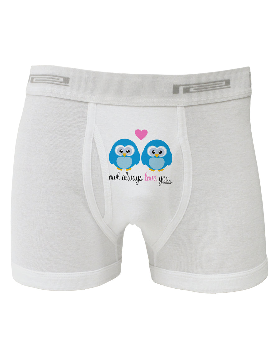 Owl Always Love You - Blue Owls Boxer Briefs by TooLoud-Boxer Briefs-TooLoud-White-Small-Davson Sales