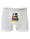 Live Love Teach Boxer Briefs-Boxer Briefs-TooLoud-White-Small-Davson Sales