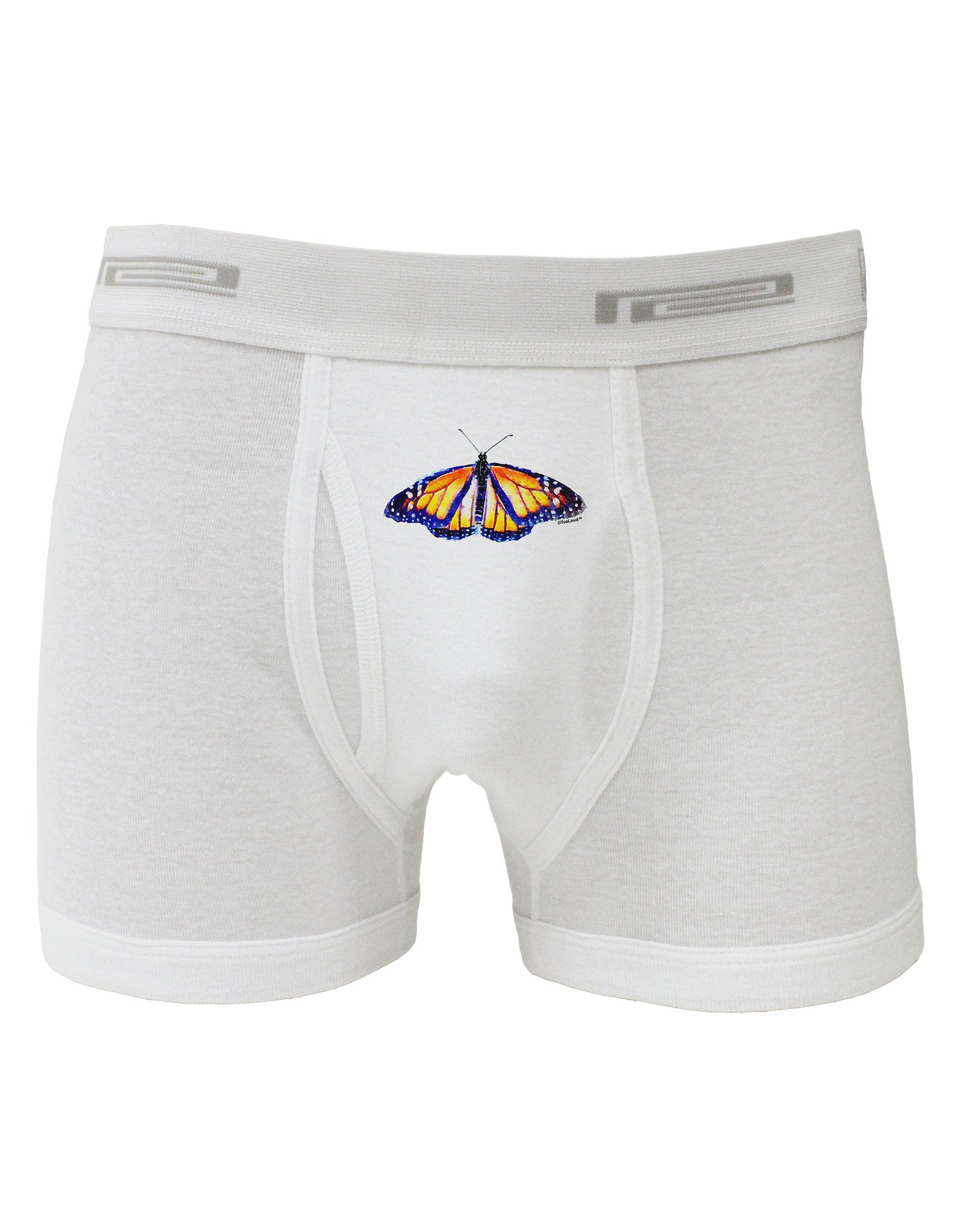 TooLoud Watercolor Monarch Butterfly Boxer Briefs-Boxer Briefs-TooLoud-White-Small-Davson Sales