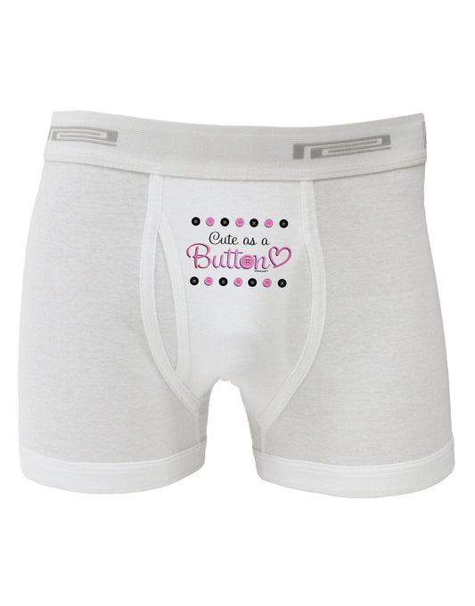 Cute As A Button Boxer Briefs-Boxer Briefs-TooLoud-White-Small-Davson Sales