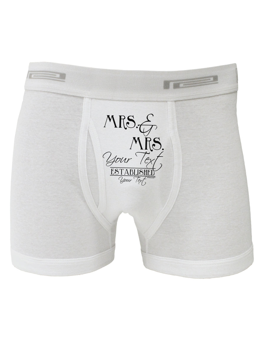 Personalized Mrs and Mrs Lesbian Wedding - Name- Established -Date- Design Boxer Briefs-Boxer Briefs-TooLoud-White-Small-Davson Sales