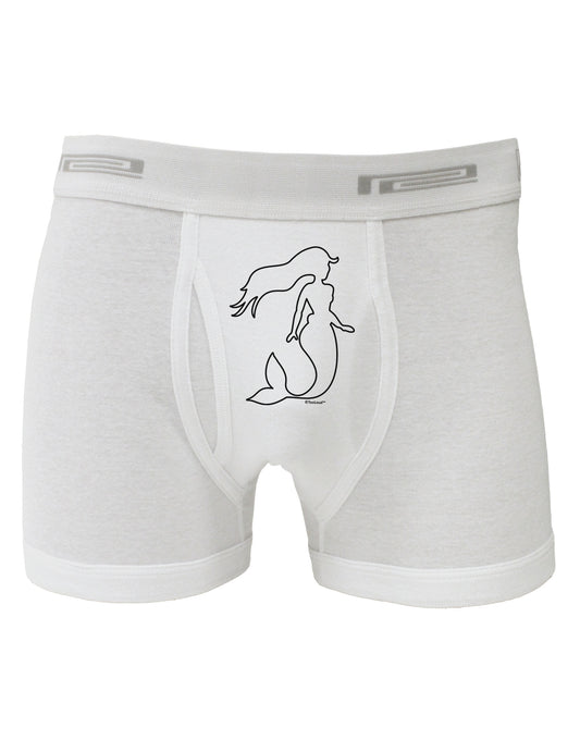 Mermaid Outline Boxer Briefs-Boxer Briefs-TooLoud-White-Small-Davson Sales