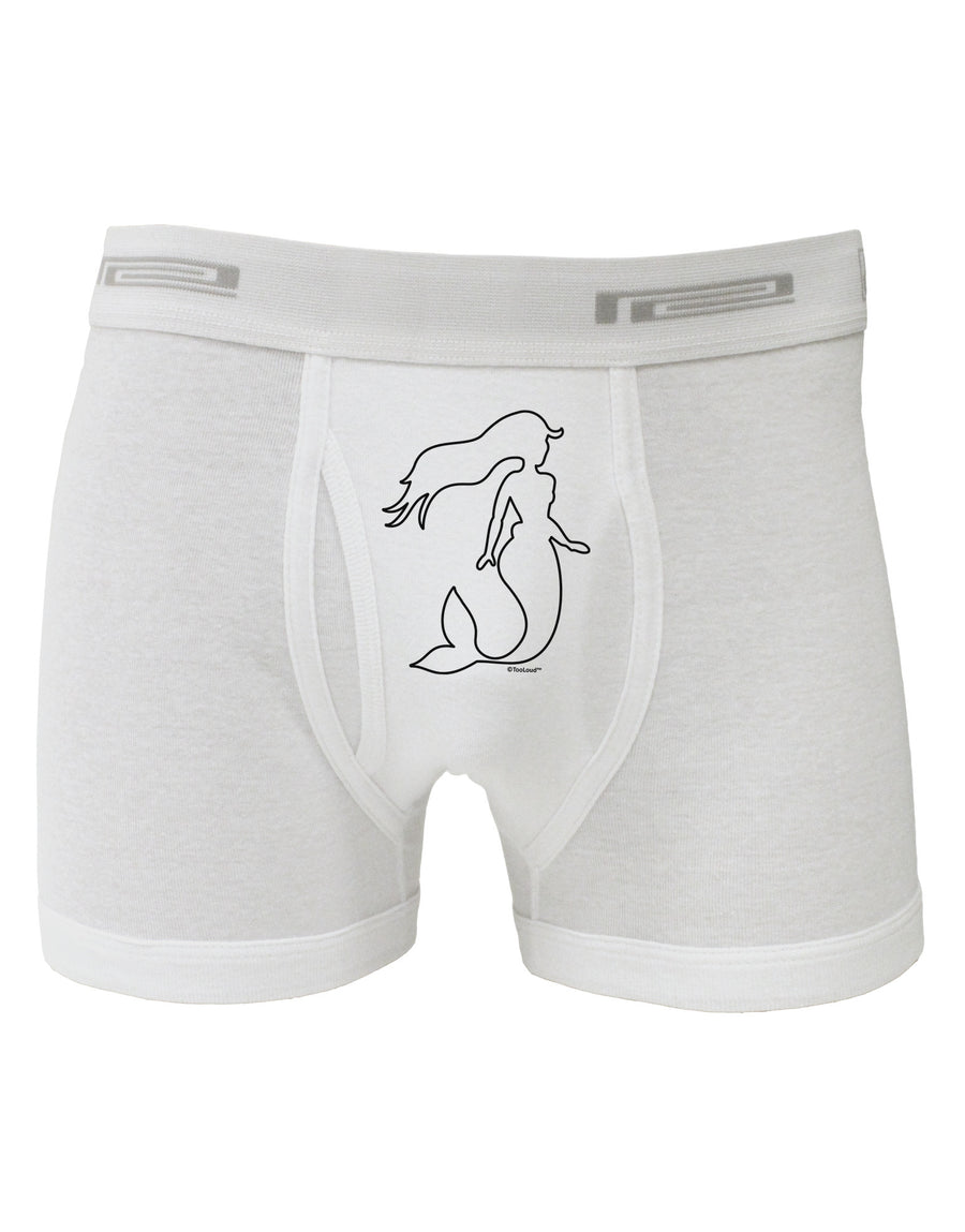 Mermaid Outline Boxer Briefs-Boxer Briefs-TooLoud-White-Small-Davson Sales