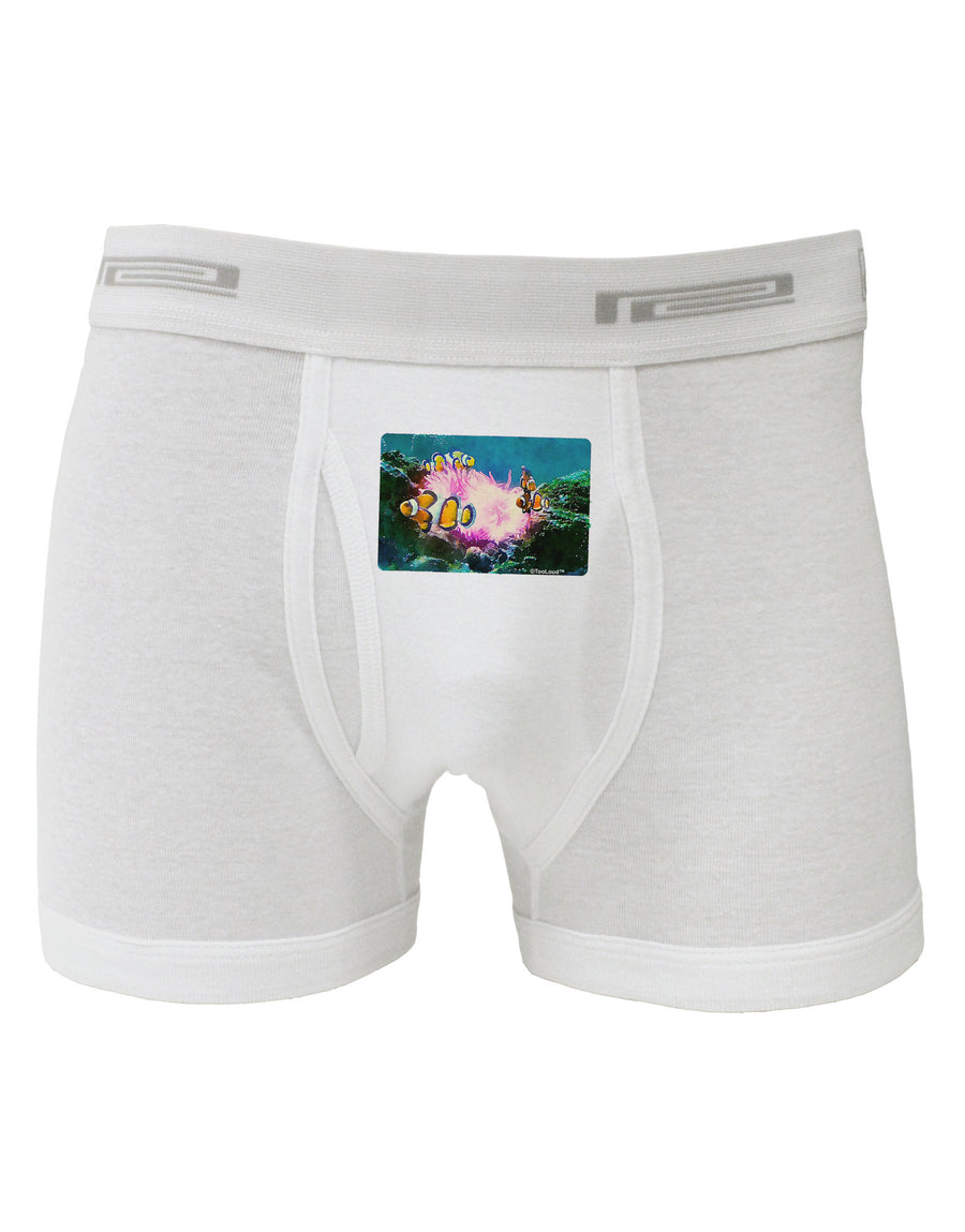 Clownfish Watercolor Boxer Briefs-Boxer Briefs-TooLoud-White-Small-Davson Sales