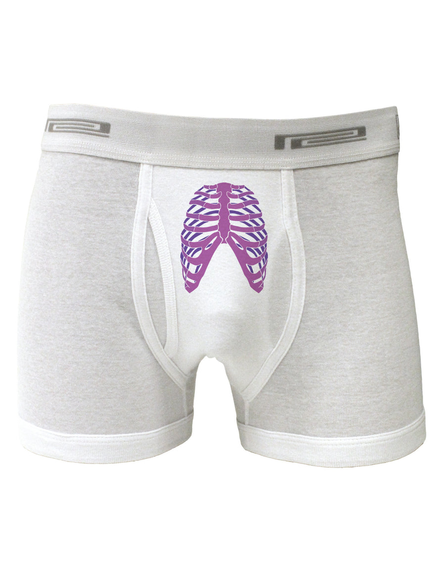 Human Purple Skeleton Bones Ribcage Boxer Briefs-Boxer Briefs-TooLoud-White-Small-Davson Sales