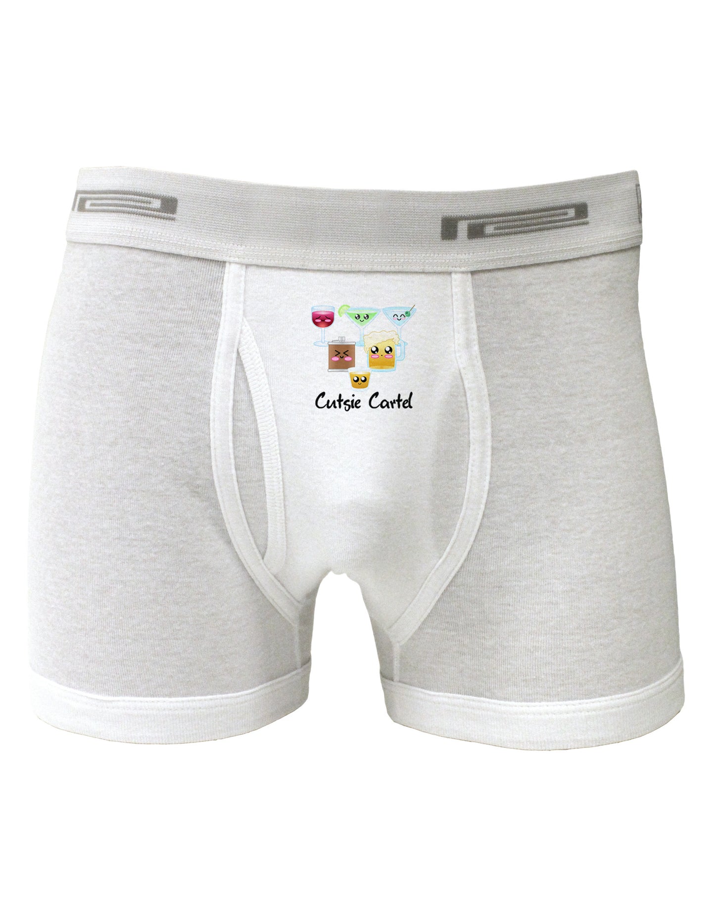 Cutsie Cartel Text Boxer Briefs-Boxer Briefs-TooLoud-White-Small-Davson Sales