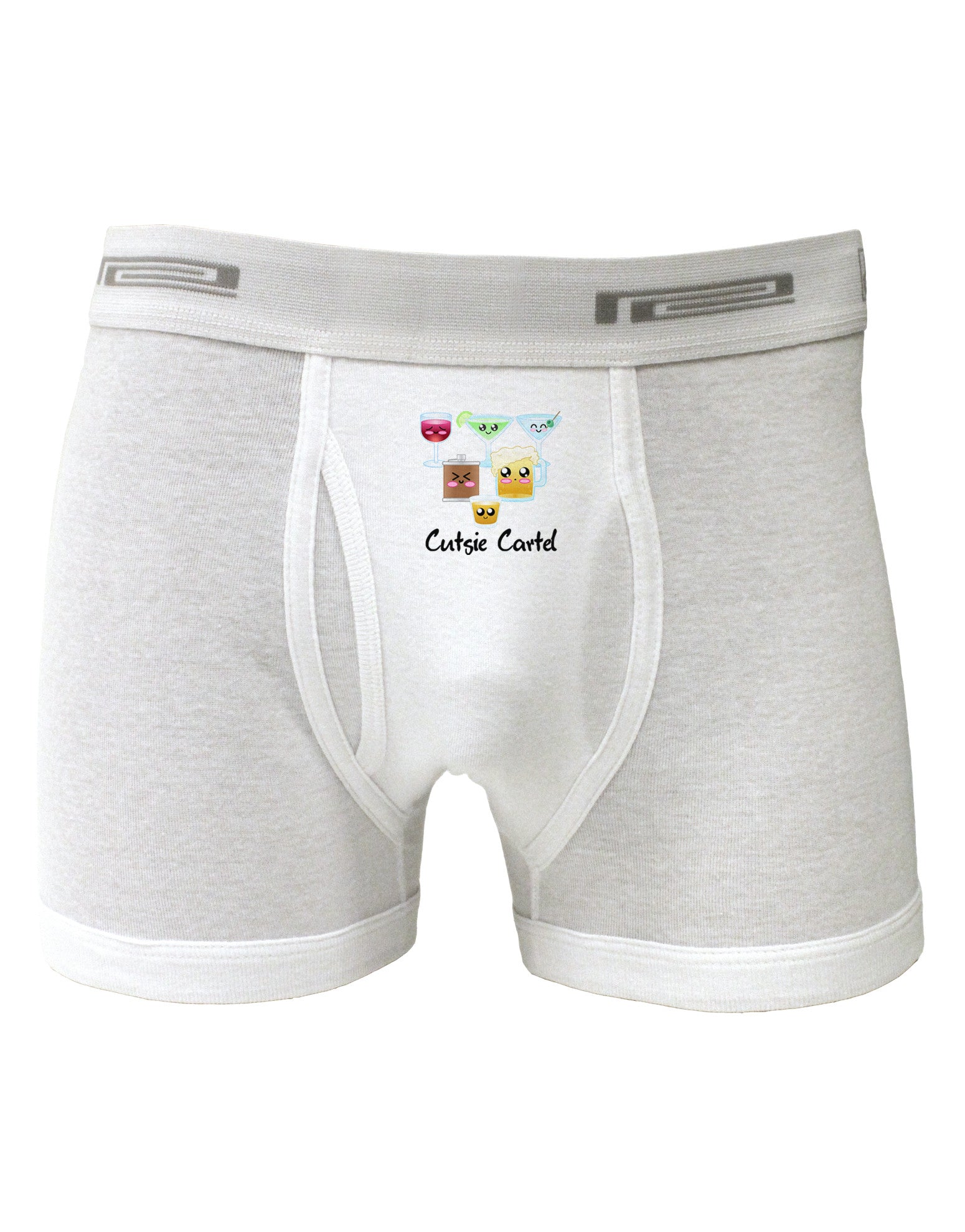 Cutsie Cartel Text Boxer Briefs-Boxer Briefs-TooLoud-White-Small-Davson Sales