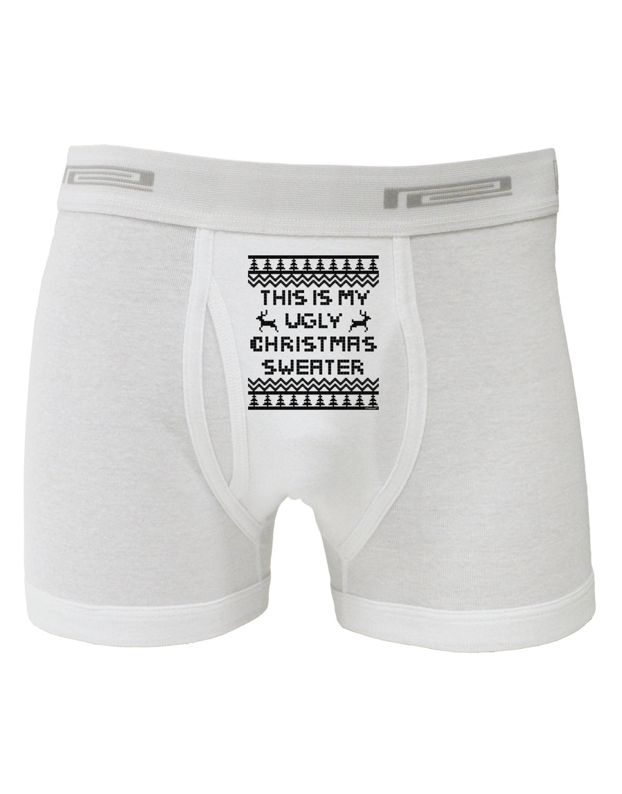 This Is My Ugly Christmas Sweater Boxer Briefs-Boxer Briefs-TooLoud-White-Small-Davson Sales