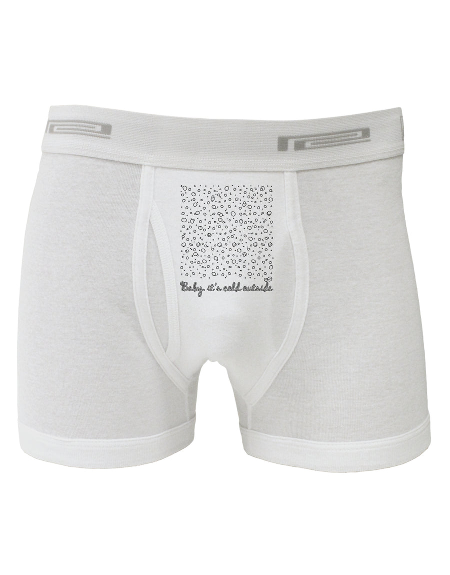 Baby It's Cold Outside Falling Snowflakes - Christmas Boxer Briefs-Boxer Briefs-TooLoud-White-Small-Davson Sales