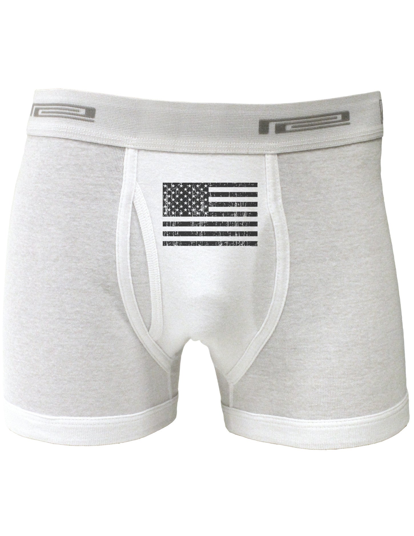 Distressed Black and White American Flag Boxer Briefs-Boxer Briefs-TooLoud-White-Small-Davson Sales
