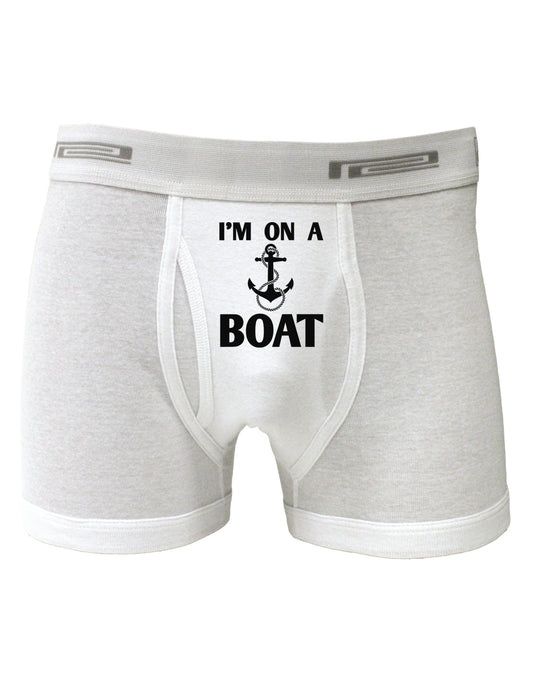 I'm on a BOAT Boxer Briefs-Boxer Briefs-TooLoud-White-Small-Davson Sales