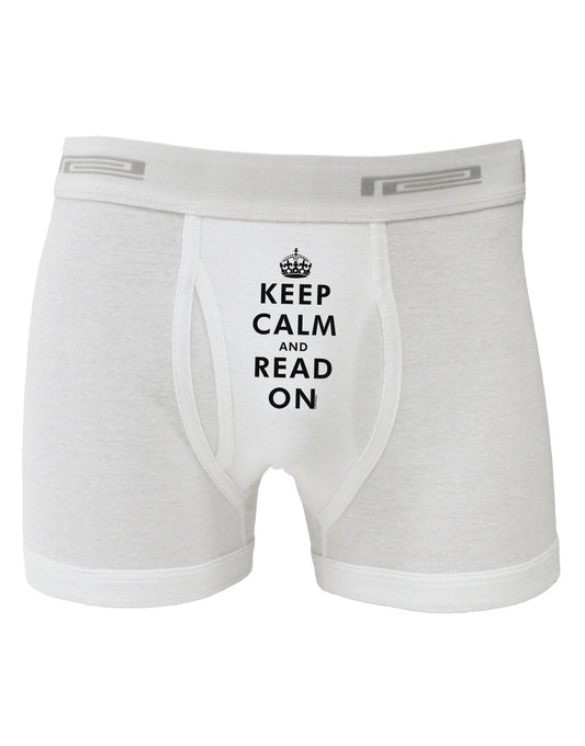 Keep Calm and Read On Boxer Briefs-Boxer Briefs-TooLoud-White-Small-Davson Sales