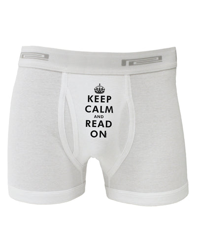 Keep Calm and Read On Boxer Briefs-Boxer Briefs-TooLoud-White-Small-Davson Sales