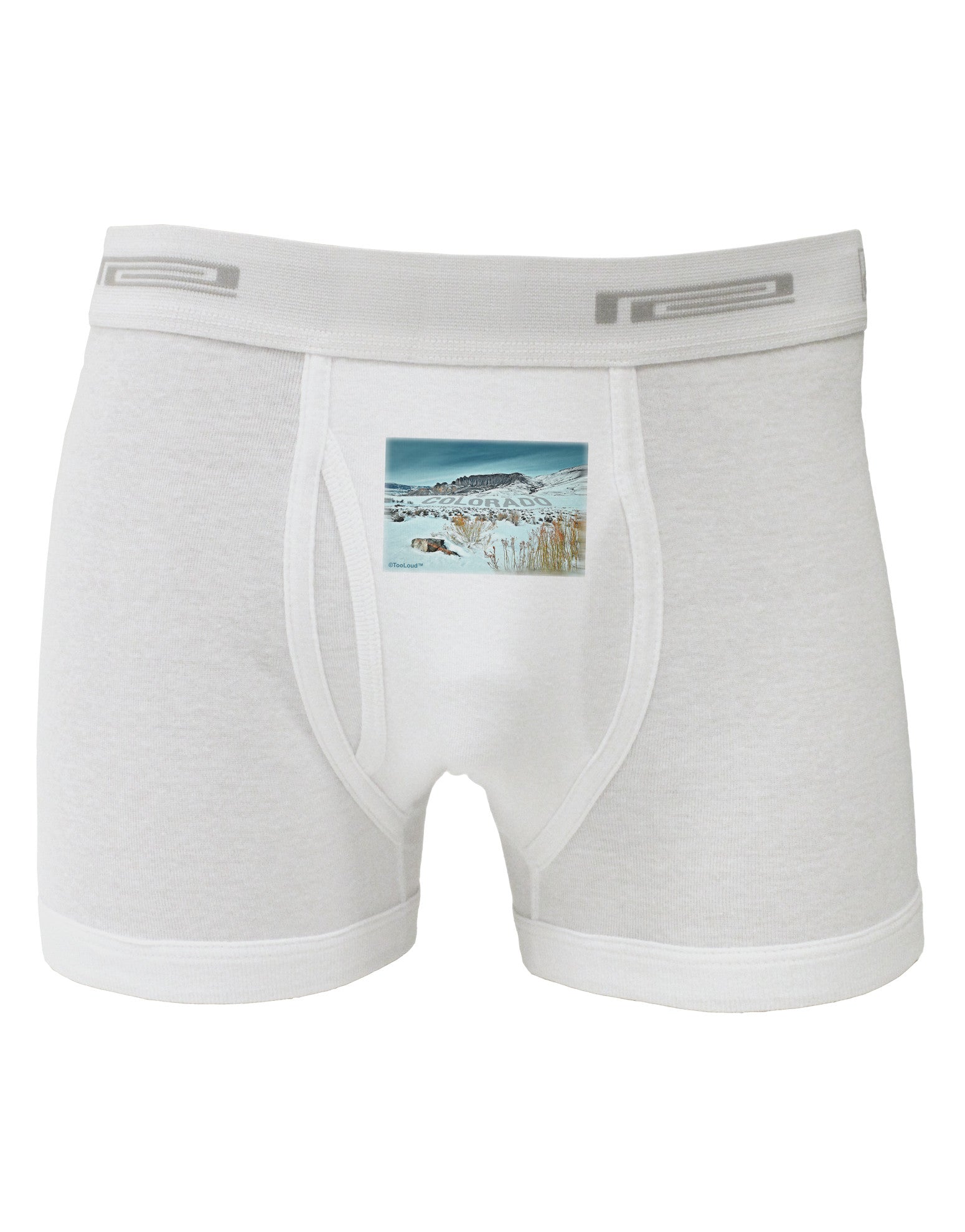 CO Snow Scene Text Boxer Briefs-Boxer Briefs-TooLoud-White-Small-Davson Sales