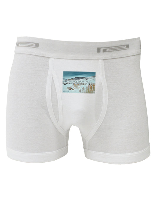 CO Snow Scene Text Boxer Briefs-Boxer Briefs-TooLoud-White-Small-Davson Sales
