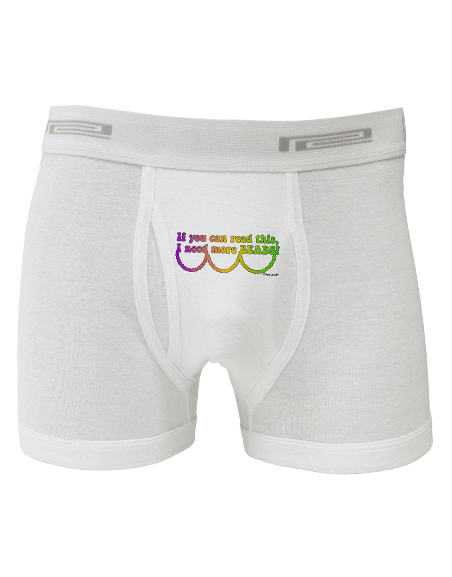 If You Can Read This I Need More Beads - Mardi Gras Boxer Briefs by TooLoud-Boxer Briefs-TooLoud-White-Small-Davson Sales