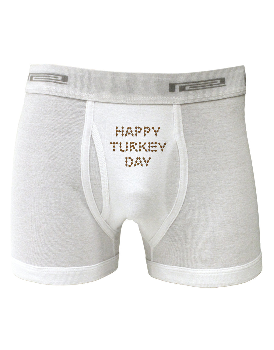 Happy Turkey Day Turkey Legs Thanksgiving Boxer Briefs-Boxer Briefs-TooLoud-White-Small-Davson Sales