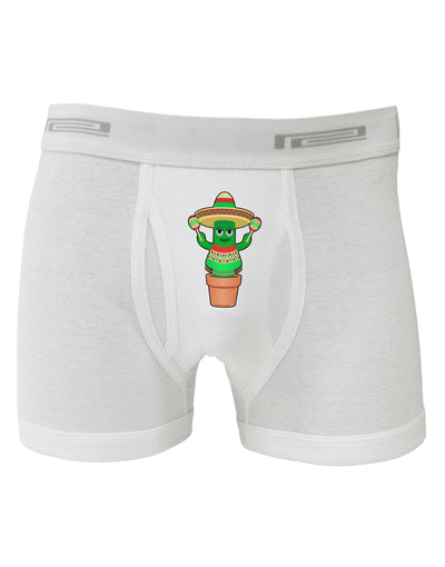 Fiesta Cactus Poncho Boxer Briefs-Boxer Briefs-TooLoud-White-Small-Davson Sales